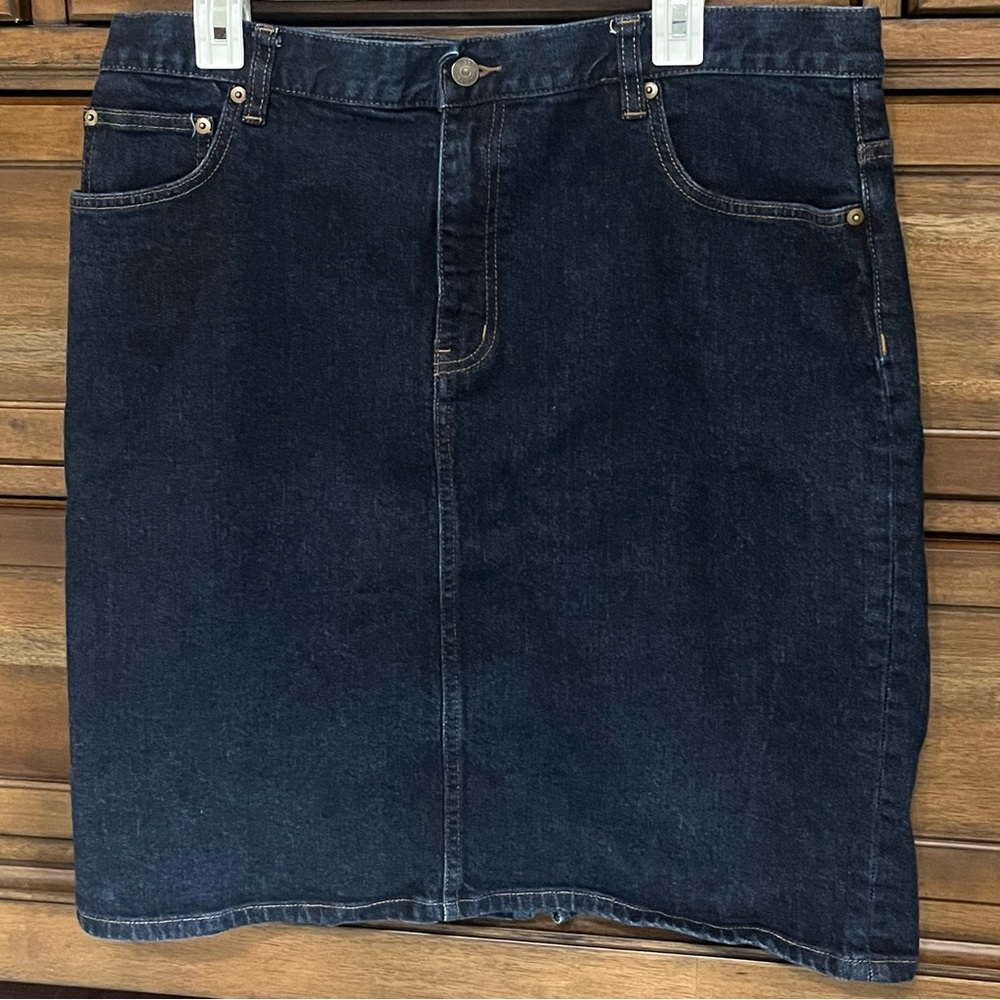 Ralph Lauren Dark Wash Denim Skirt